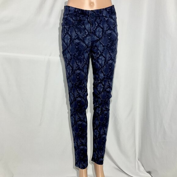 Seven7 Sz4 Indigo Pythod Skinny Pants - Picture 2 of 12